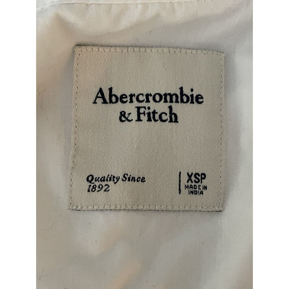Abercrombie & Fitch White Shirt Dress XS Petite Button Front Casual - Picture 6 of 7